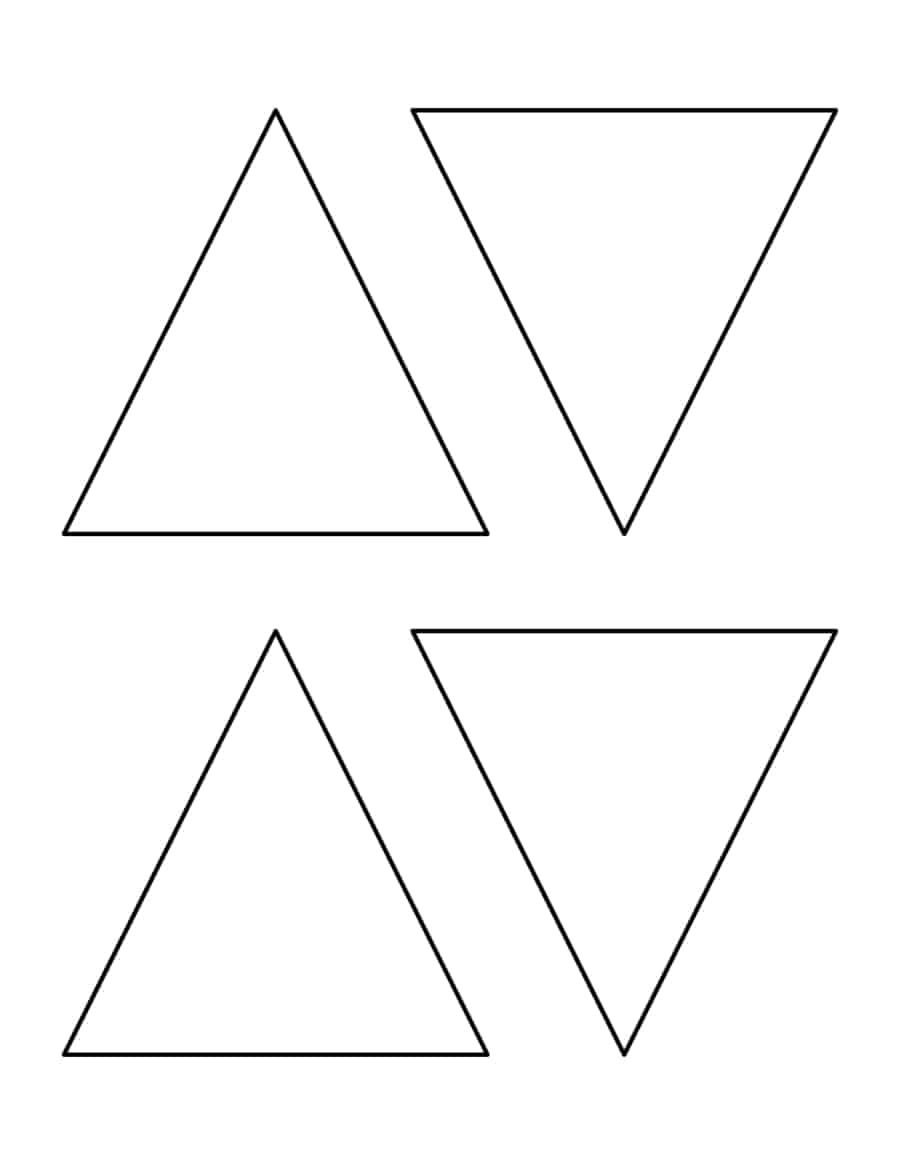 4 Inch Triangle Kids Coloring Pages Pdf Free Vectors
